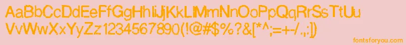 Decompositionphase1 Font – Orange Fonts on Pink Background