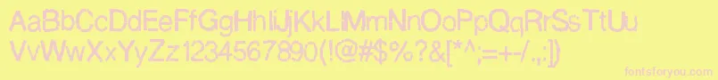 Decompositionphase1 Font – Pink Fonts on Yellow Background