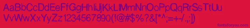 Decompositionphase1 Font – Purple Fonts on Red Background
