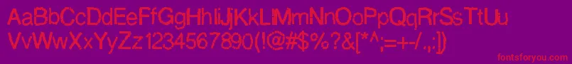 Decompositionphase1 Font – Red Fonts on Purple Background