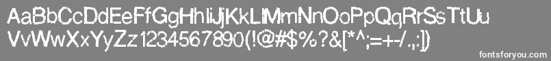 Decompositionphase1 Font – White Fonts on Gray Background