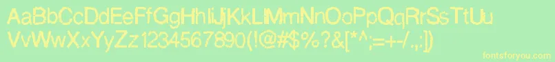 Decompositionphase1 Font – Yellow Fonts on Green Background