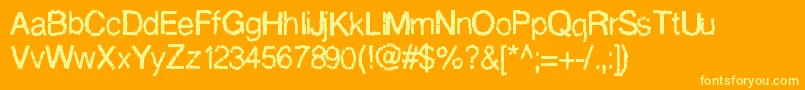 Decompositionphase1 Font – Yellow Fonts on Orange Background
