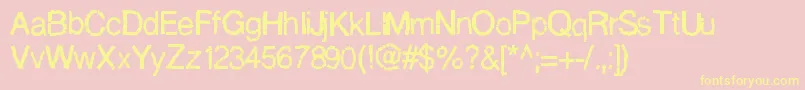Decompositionphase1 Font – Yellow Fonts on Pink Background
