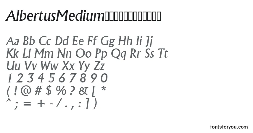 AlbertusMediumРљСѓСЂСЃРёРІ Font – alphabet, numbers, special characters