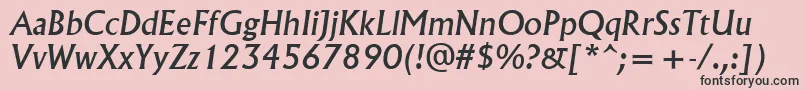 AlbertusMediumРљСѓСЂСЃРёРІ Font – Black Fonts on Pink Background