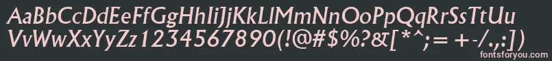 AlbertusMediumРљСѓСЂСЃРёРІ Font – Pink Fonts on Black Background