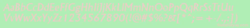 AlbertusMediumРљСѓСЂСЃРёРІ Font – Pink Fonts on Green Background
