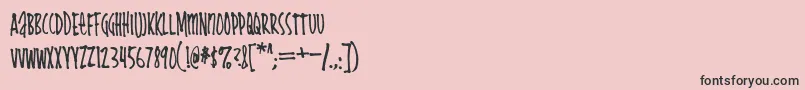 Fonte Cheapskate – fontes pretas em um fundo rosa