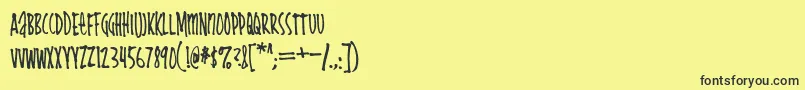 Cheapskate Font – Black Fonts on Yellow Background
