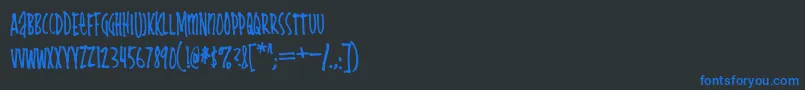 Cheapskate Font – Blue Fonts on Black Background