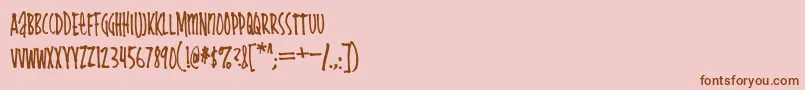 Cheapskate Font – Brown Fonts on Pink Background