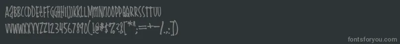 Cheapskate Font – Gray Fonts on Black Background