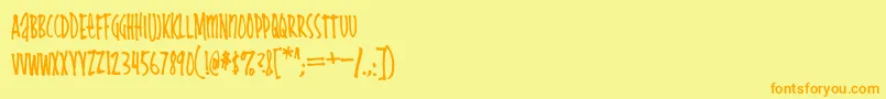 Cheapskate Font – Orange Fonts on Yellow Background
