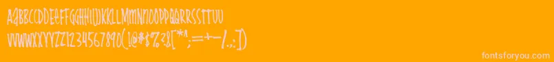 Cheapskate Font – Pink Fonts on Orange Background