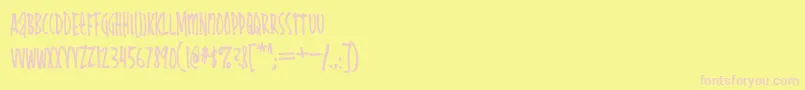 Cheapskate Font – Pink Fonts on Yellow Background