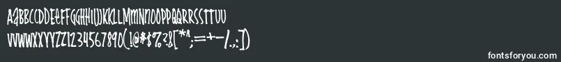 Cheapskate Font – White Fonts on Black Background