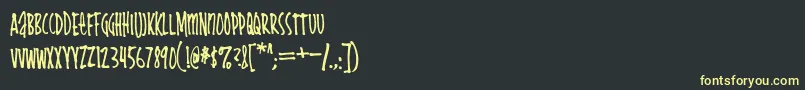 Cheapskate Font – Yellow Fonts on Black Background