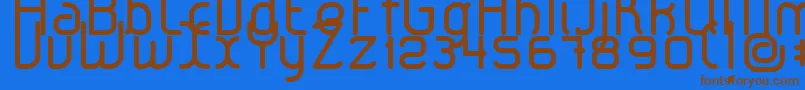 LeroticaRegular Font – Brown Fonts on Blue Background