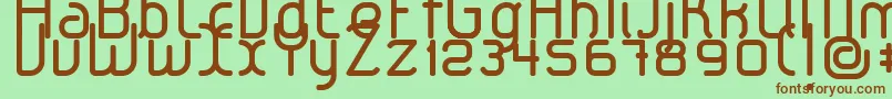 LeroticaRegular-fontti – ruskeat fontit vihreällä taustalla