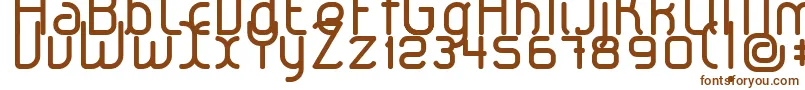LeroticaRegular-fontti – ruskeat fontit valkoisella taustalla