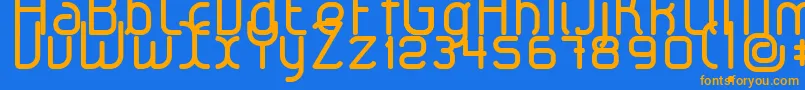 LeroticaRegular Font – Orange Fonts on Blue Background