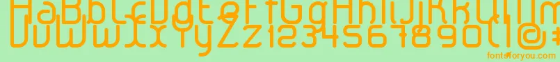 LeroticaRegular Font – Orange Fonts on Green Background