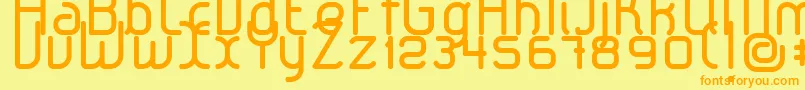 LeroticaRegular Font – Orange Fonts on Yellow Background