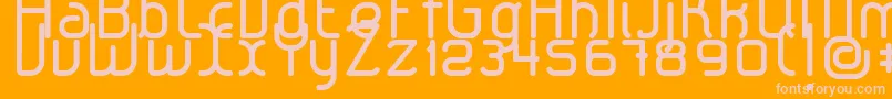 LeroticaRegular-fontti – vaaleanpunaiset fontit oranssilla taustalla