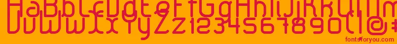 LeroticaRegular Font – Red Fonts on Orange Background