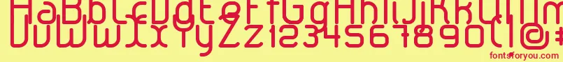 LeroticaRegular Font – Red Fonts on Yellow Background