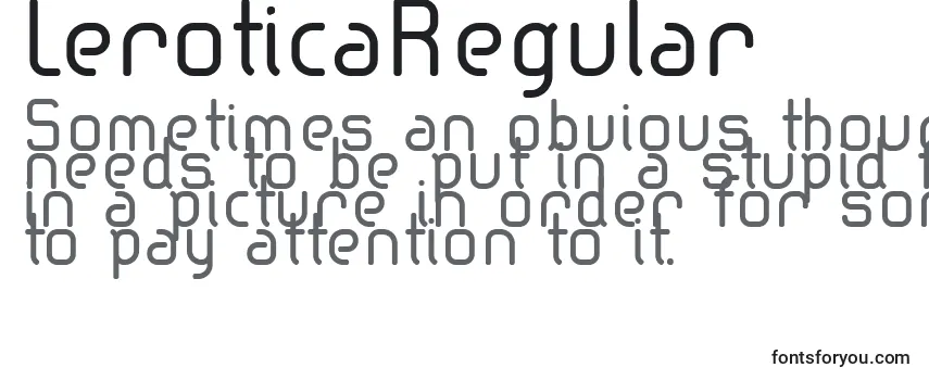 LeroticaRegular-fontti