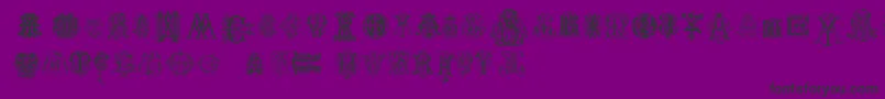 fuente IntellectaMonogramsRandomSamplesTwo – Fuentes Negras Sobre Fondo Morado