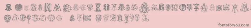 IntellectaMonogramsRandomSamplesTwo Font – Gray Fonts on Pink Background