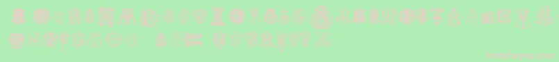 IntellectaMonogramsRandomSamplesTwo Font – Pink Fonts on Green Background