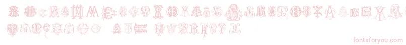 Police IntellectaMonogramsRandomSamplesTwo – polices roses sur fond blanc