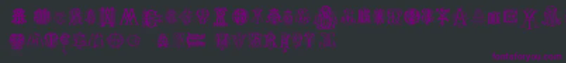 IntellectaMonogramsRandomSamplesTwo Font – Purple Fonts on Black Background