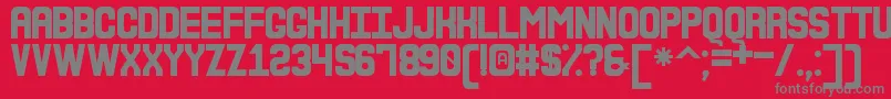 TheInboxSt Font – Gray Fonts on Red Background