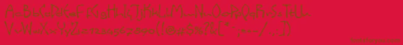 Шрифт LinotypeinkyScript – коричневые шрифты на красном фоне