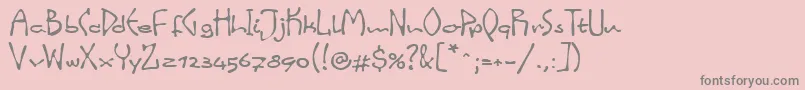 Weitere Informationen zur LinotypeinkyScript-Schriftart LinotypeinkyScript-Schriftart – Graue Schriften auf rosa Hintergrund