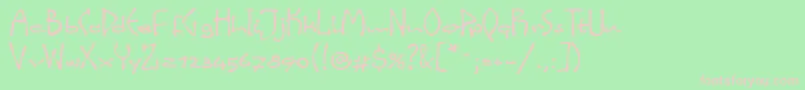 fuente LinotypeinkyScript – Fuentes Rosadas Sobre Fondo Verde