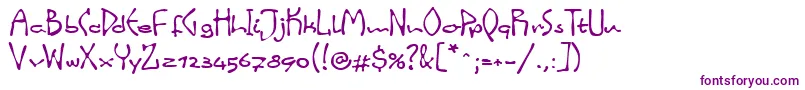 LinotypeinkyScript Font – Purple Fonts on White Background