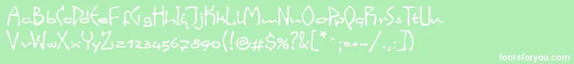 fuente LinotypeinkyScript – Fuentes Blancas Sobre Fondo Verde