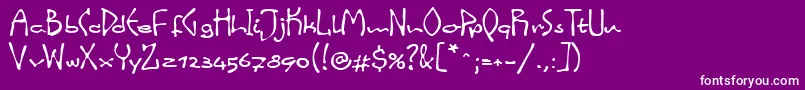 fuente LinotypeinkyScript – Fuentes Blancas Sobre Fondo Morado