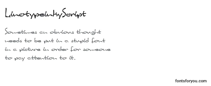 LinotypeinkyScript Font