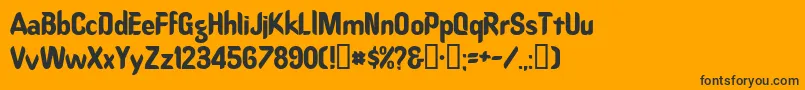 Oregondry Font – Black Fonts on Orange Background