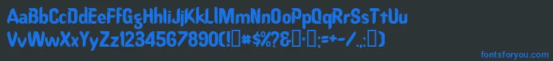 Шрифт Oregondry – синие шрифты на чёрном фоне