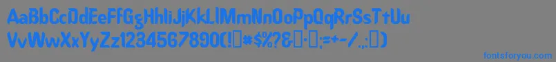 Шрифт Oregondry – синие шрифты на сером фоне