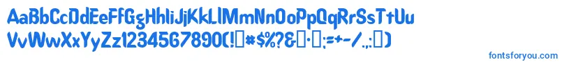 Шрифт Oregondry – синие шрифты на белом фоне