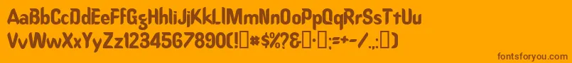 Oregondry Font – Brown Fonts on Orange Background